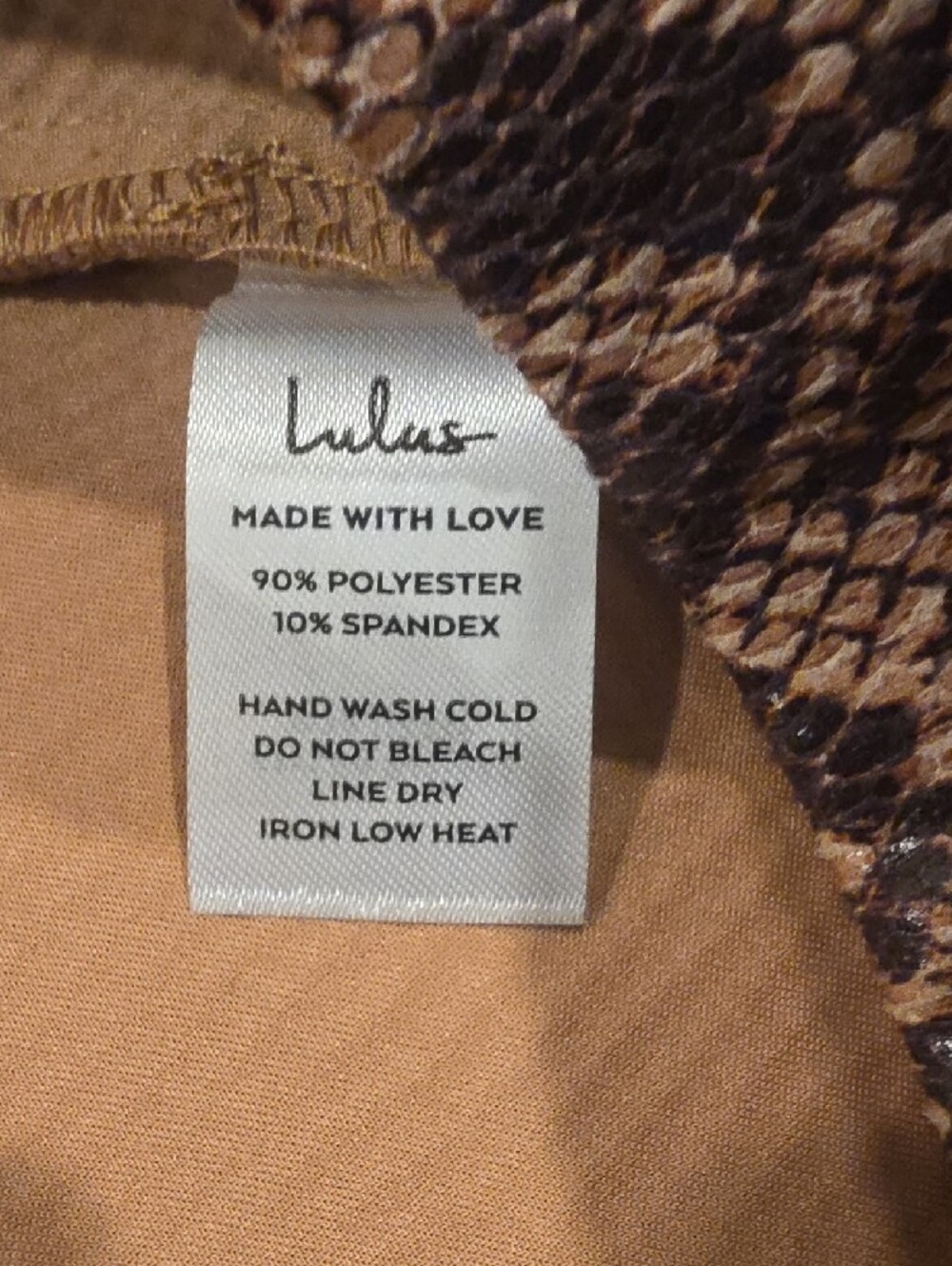 Snake Print Mini Skirt - Brown Faux Leather - Picture 10 of 12